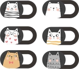 6-Pack Mesmos Cute Cats Webcam Slide Cover $6.95