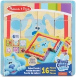 Melissa & Doug Blues Clues & You Wooden Cube Puzzle 16 Pieces $7.88
