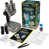 NATIONAL GEOGRAPHIC Dual LED Student Microscope 50+ pc Science Kit $64.04