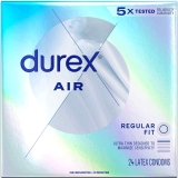 24CT Durex Air Condoms Extra Thin Transparent Natural Rubber $11.38
