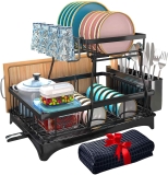 Godboat 2-Tier Dish Rack w/ Drainboard $28