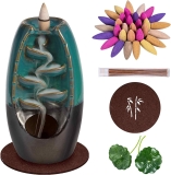 DK177 Waterfall Incense Holder Backflow Cone Ceramic Burner $9.99