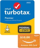 TurboTax Premier 2022 Tax Software, Federal and State Digital + $10 Amazon Gift Card $64.99
