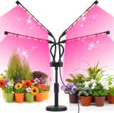 Syeioraom 4-Head Gooseneck LED Grow Light $14