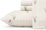 Eddie Bauer King Sheets Cotton Flannel Bedding Set $32.99