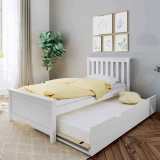 Max & Lily Twin Bed, Wood Bed Frame with Headboard $288.15