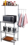 Mind Reader 3 Tier Microwave Shelf Counter Unit w/Hooks $34.41